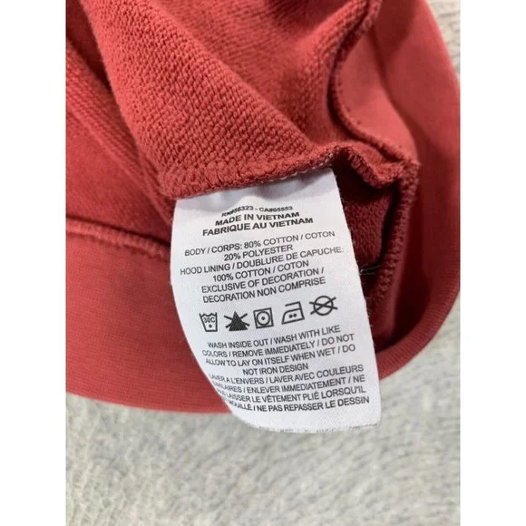 Nike Black‎ Label Cotton Blend Swoosh Hoodie Jacket (Women's XL) Blush Red - Picture 11 of 12